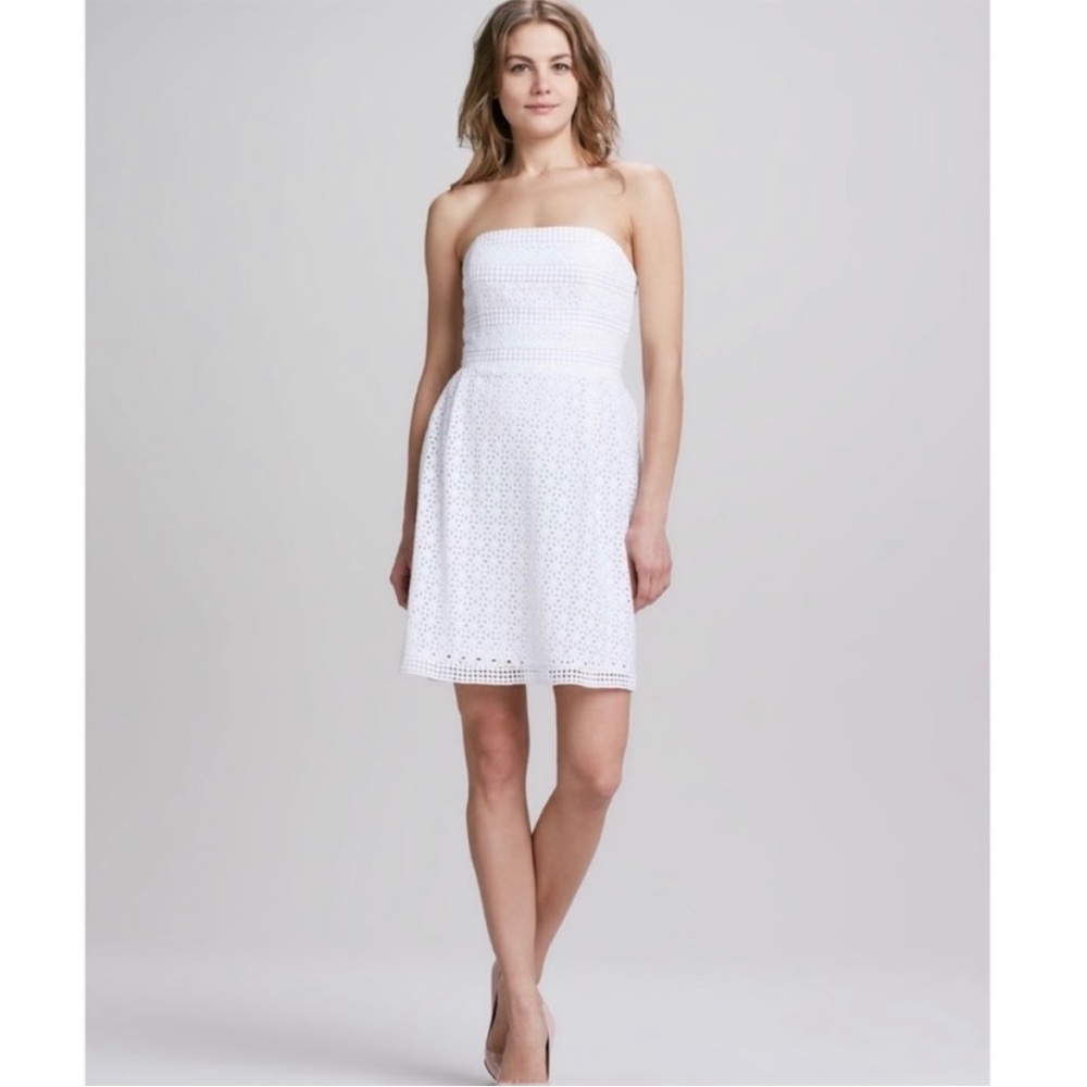Laundry by Shelli Segal white eyelet dress